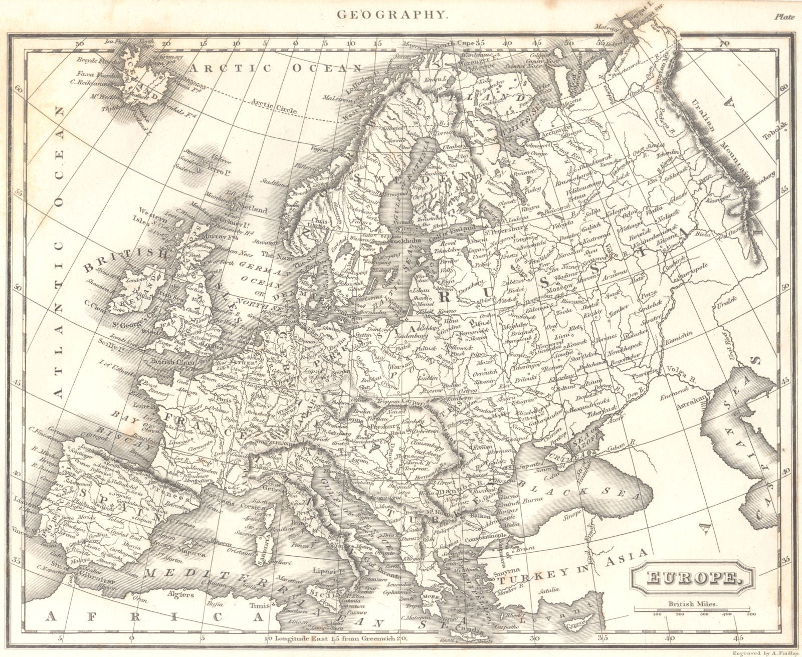 EUROPE. Showing Austrian States, Prussia, Russia etc 1830 old antique map